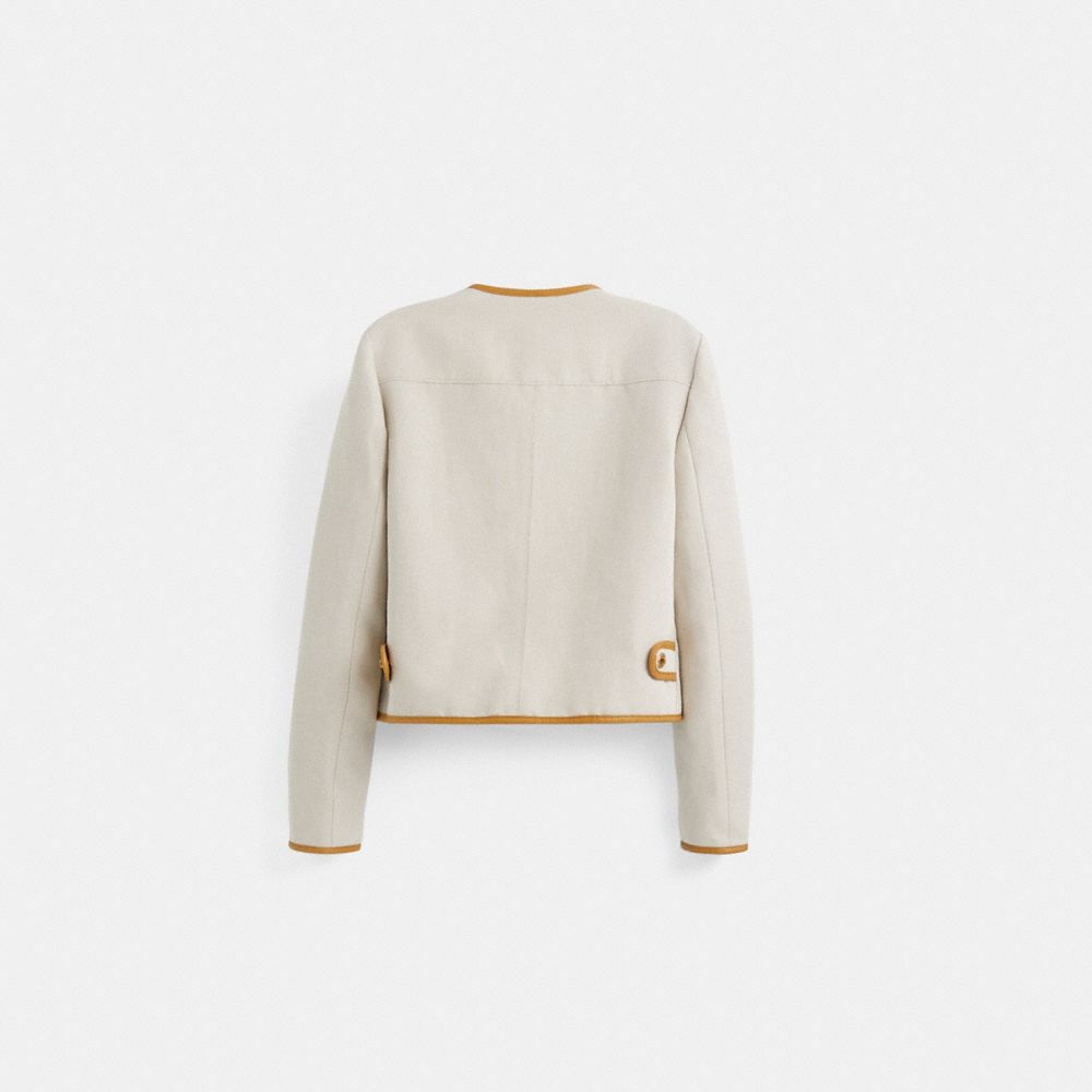 COACH®,Restored Canvas Jacket With Bonnie Binding,,Back View