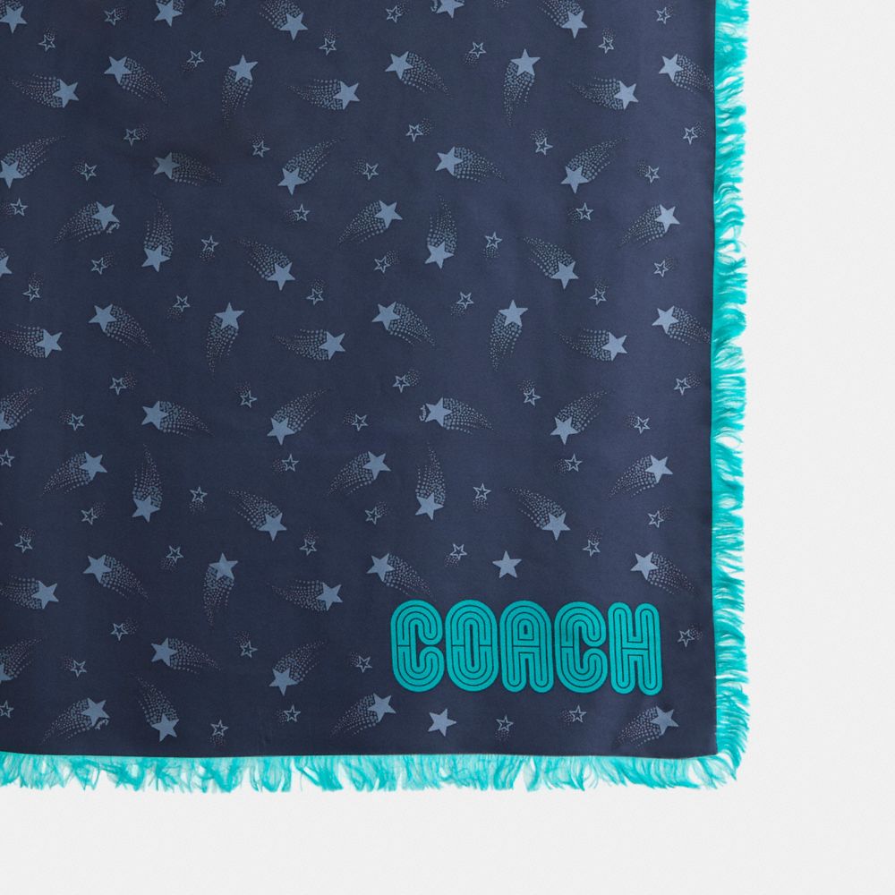 COACH®,Restored Magic Star Silk Square Scarf,,Closer View