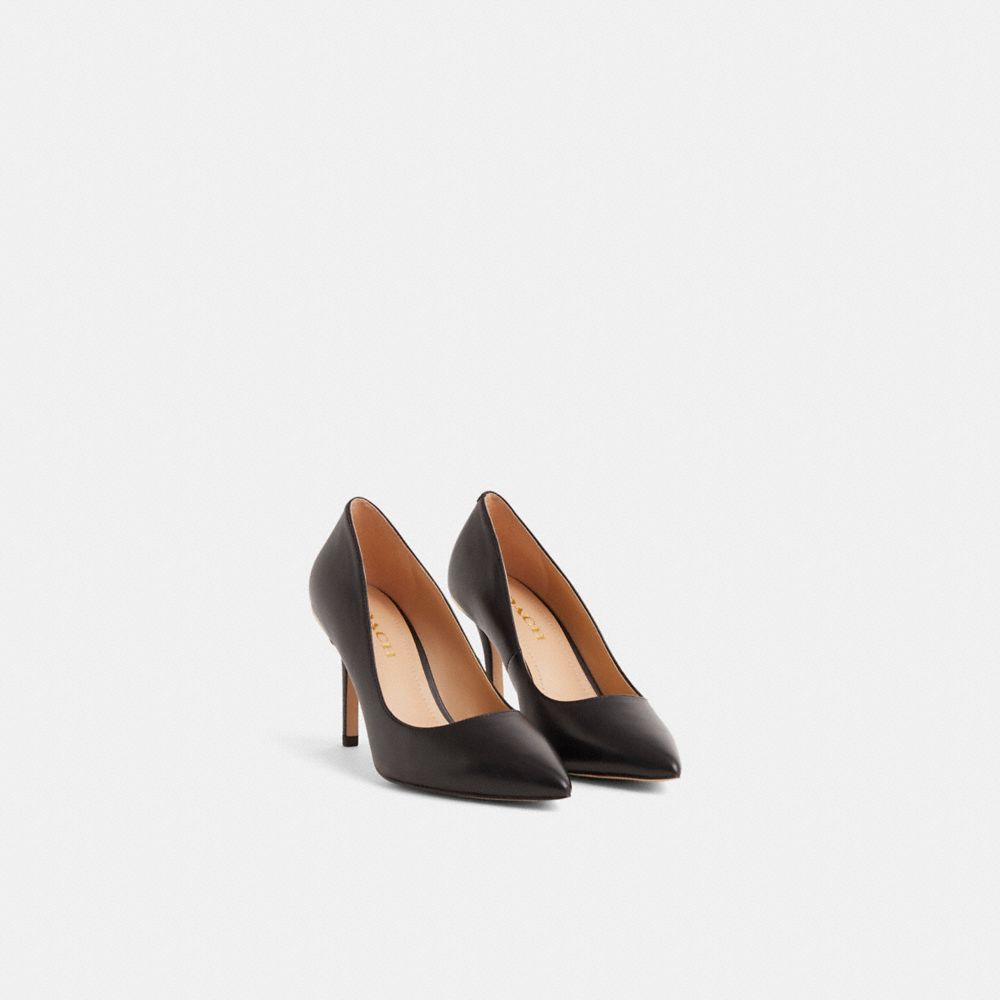 COACH®,Restored Wiley Leather Pump,,Angle View