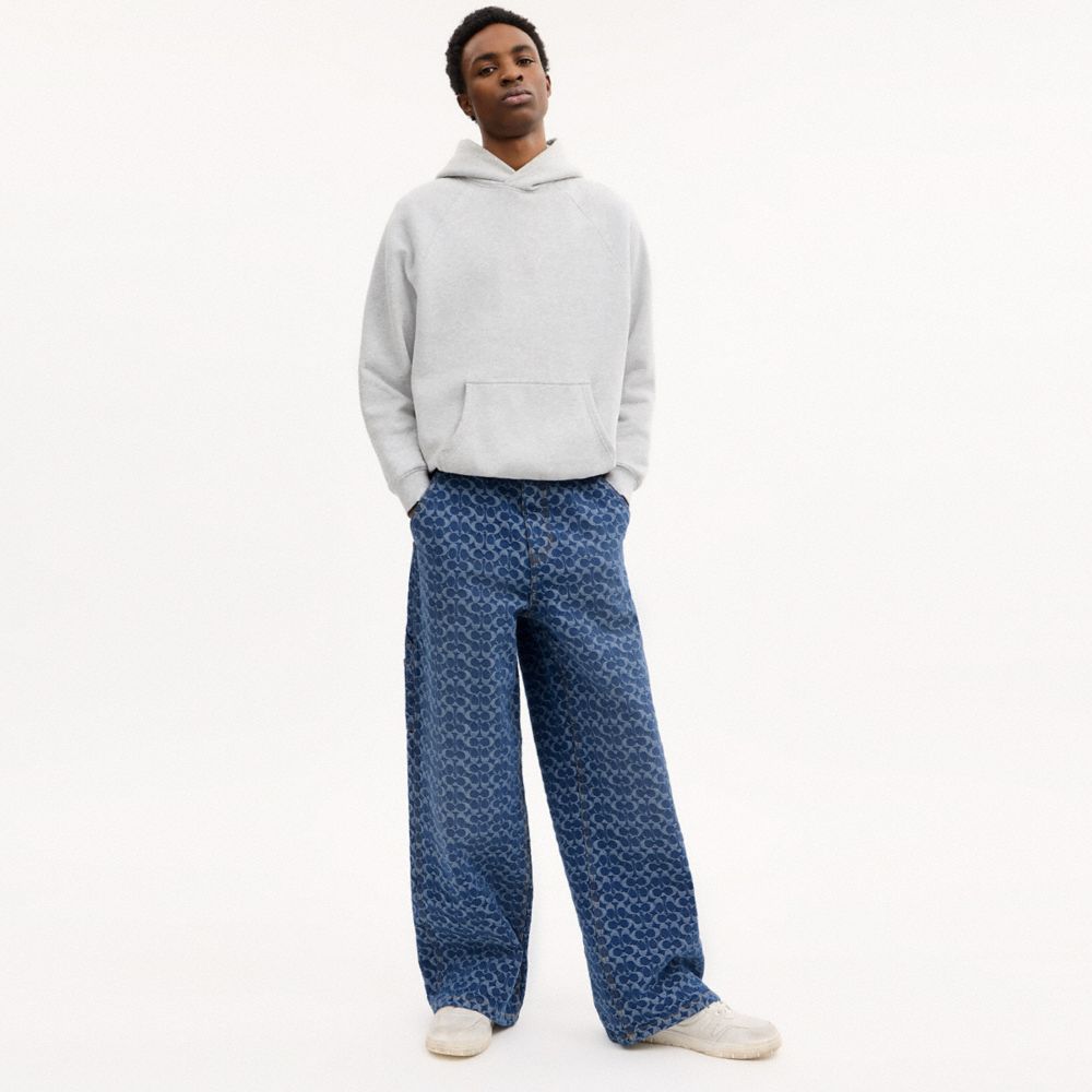 COACH®,Signature Denim Carpenter Pants In Organic Cotton,,Scale View