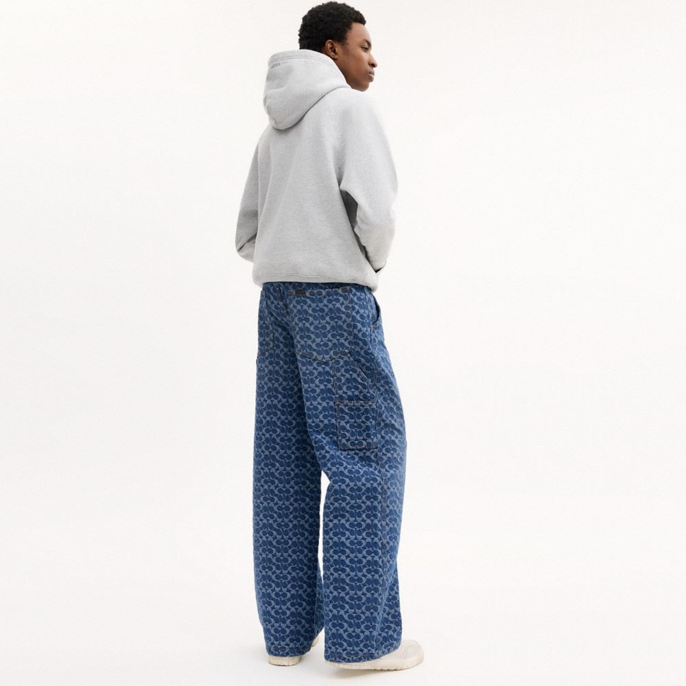 COACH®,Signature Denim Carpenter Pants In Organic Cotton,,Scale View