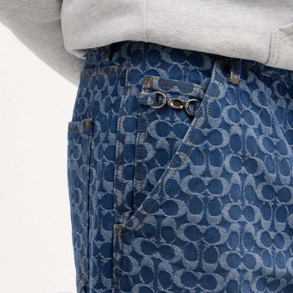 Мужские брюки Coach Signature Denim Carpenter Pants In Organic Cotton — фото 4
