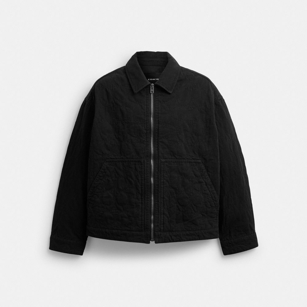 COACH®,Quilted Workwear Jacket,,Front View