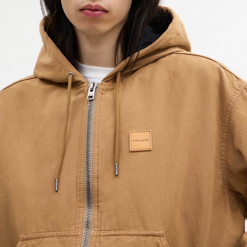 Coach Canvas Zip Hoodie — фото 5
