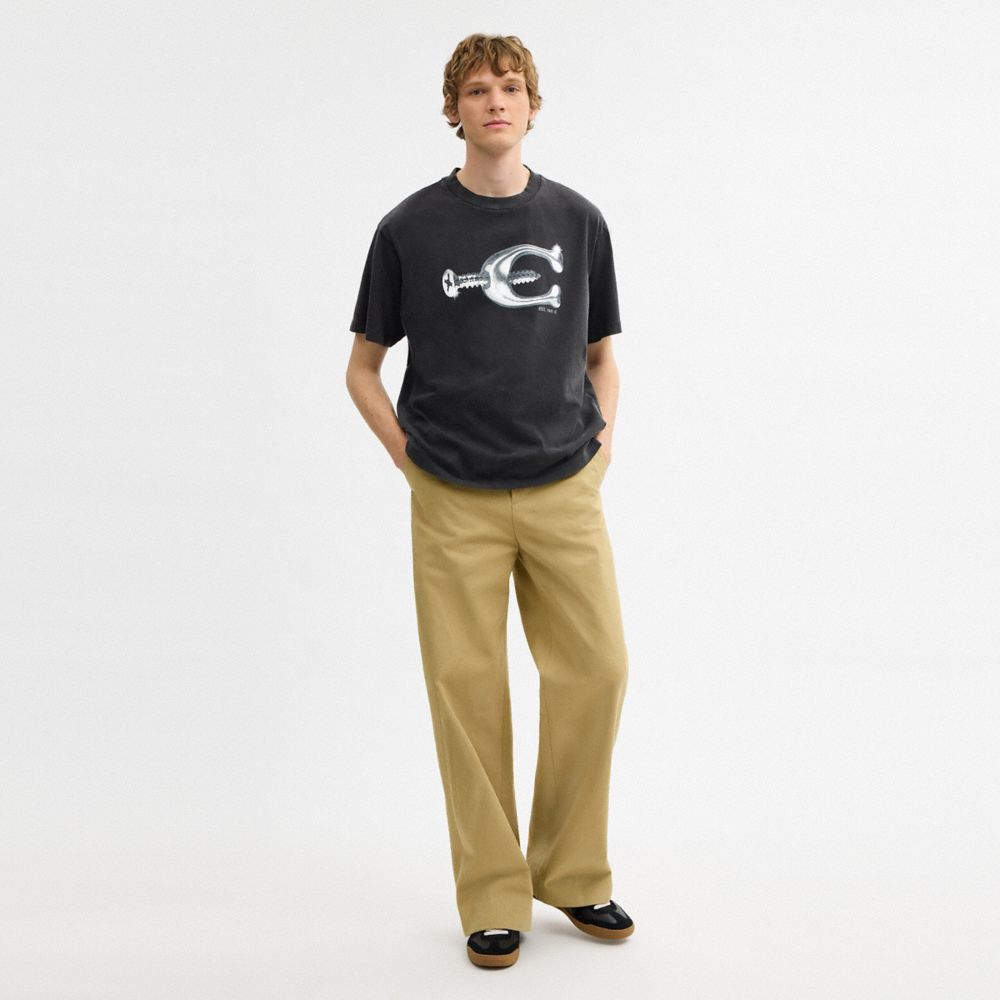 Мужские футболки Coach Hardware Relaxed T-Shirt In Organic Cotton — фото 2