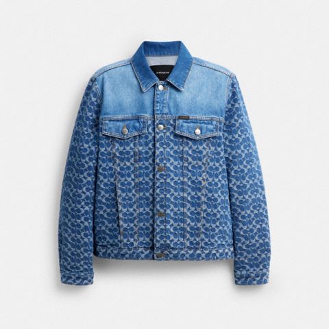 Мужские куртки Coach Signature Trucker Jacket In Organic Cotton
