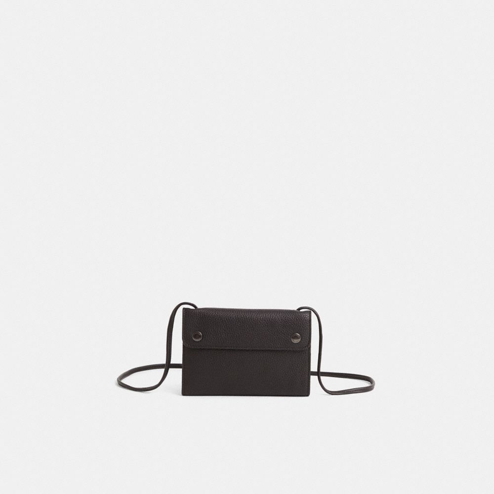 Coach Restored Travel Wallet Crossbody In Black