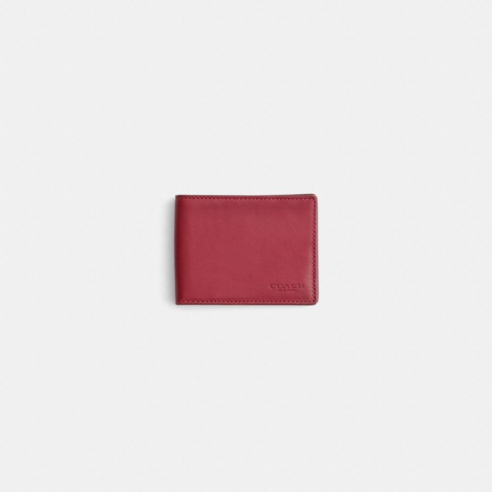 Coach Restored Slim Billfold Wallet In Red