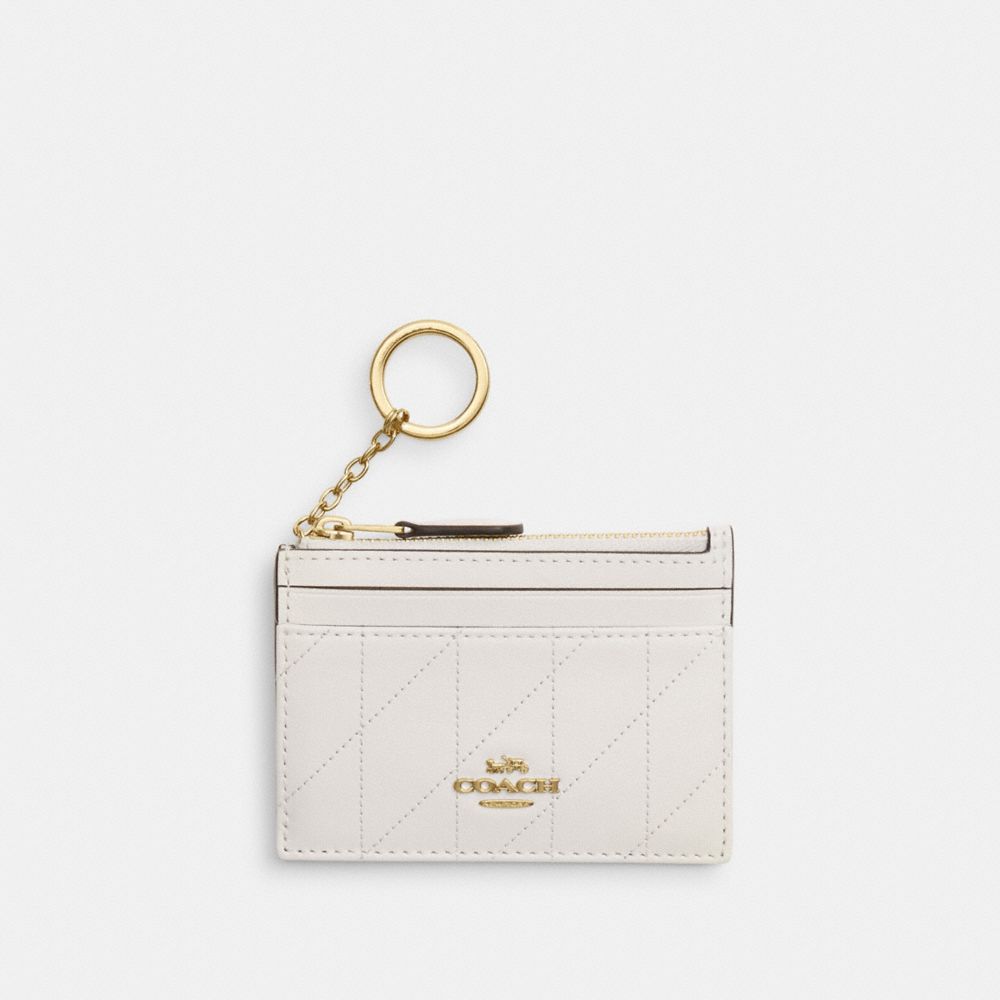 COACH®,Mini Skinny Id Case With Quilting,,Front View