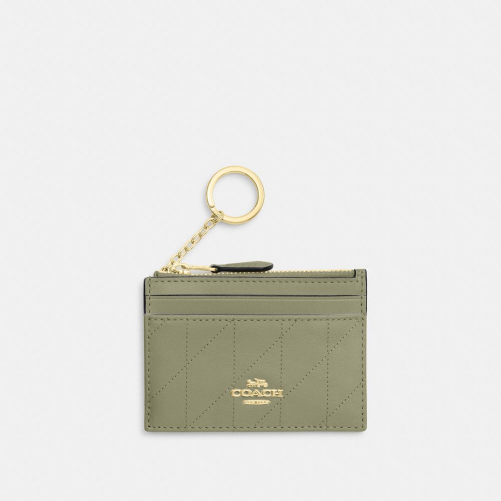 COACH®,Mini Skinny Id Case With Quilting,,Front View