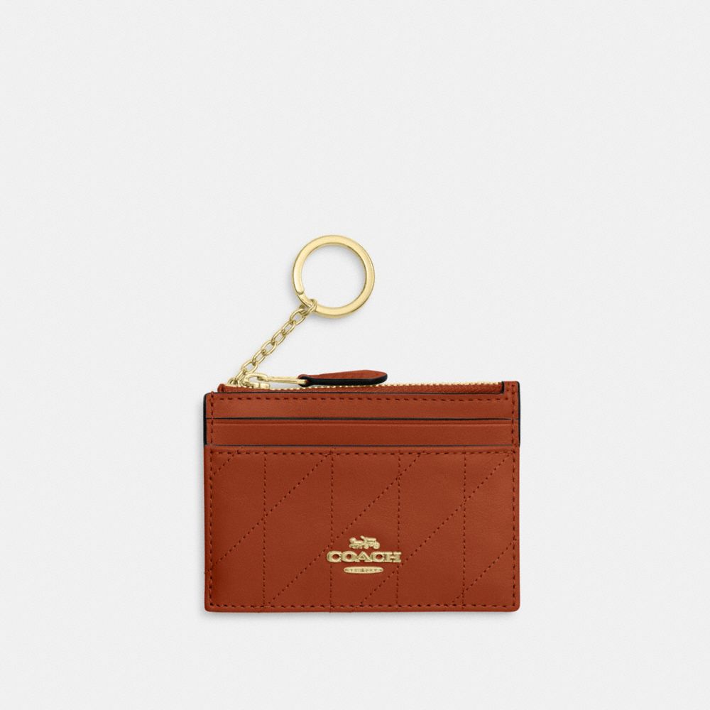 COACH®,Mini Skinny Id Case With Quilting,,Front View