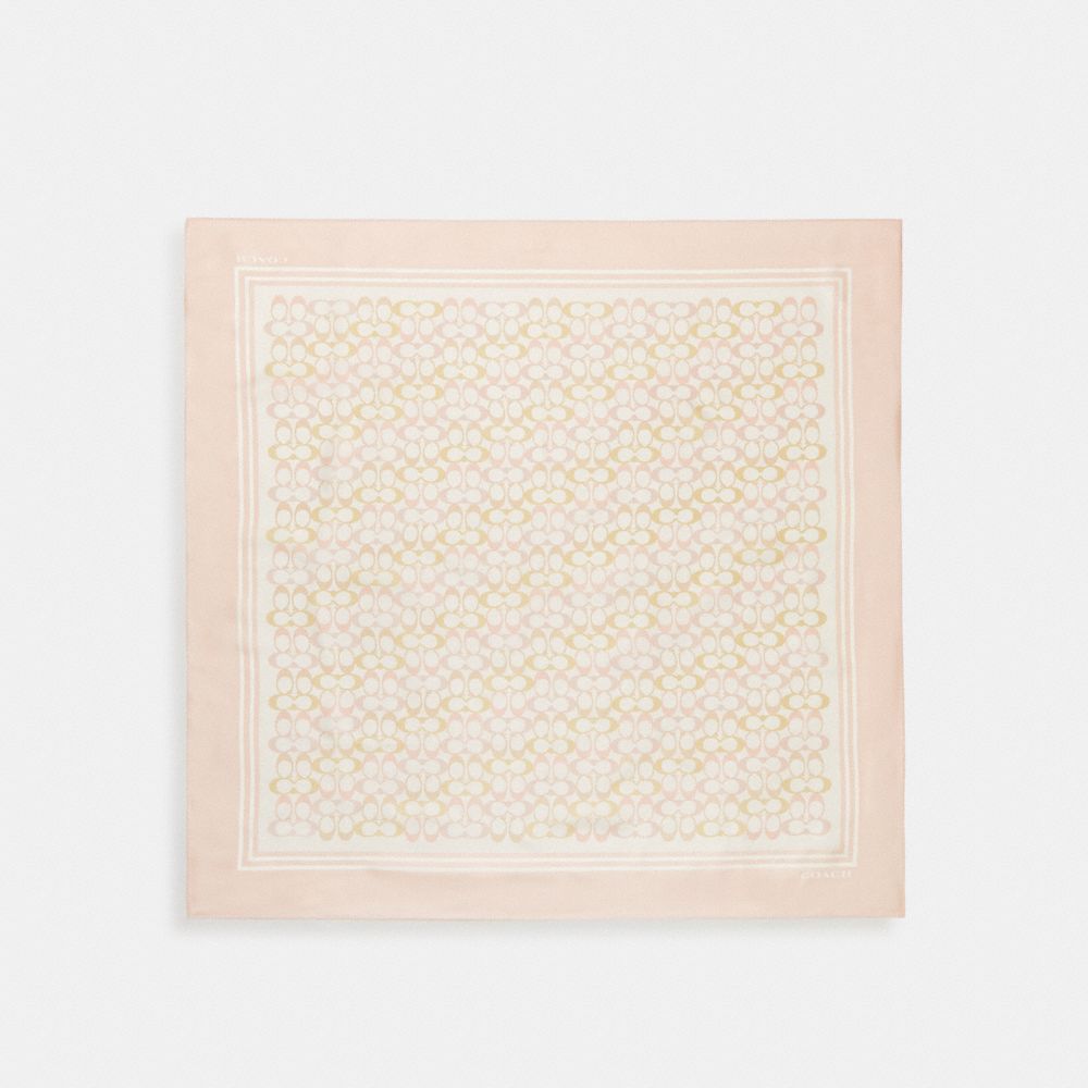 COACH®,Signature Silk Square Scarf,,Front View