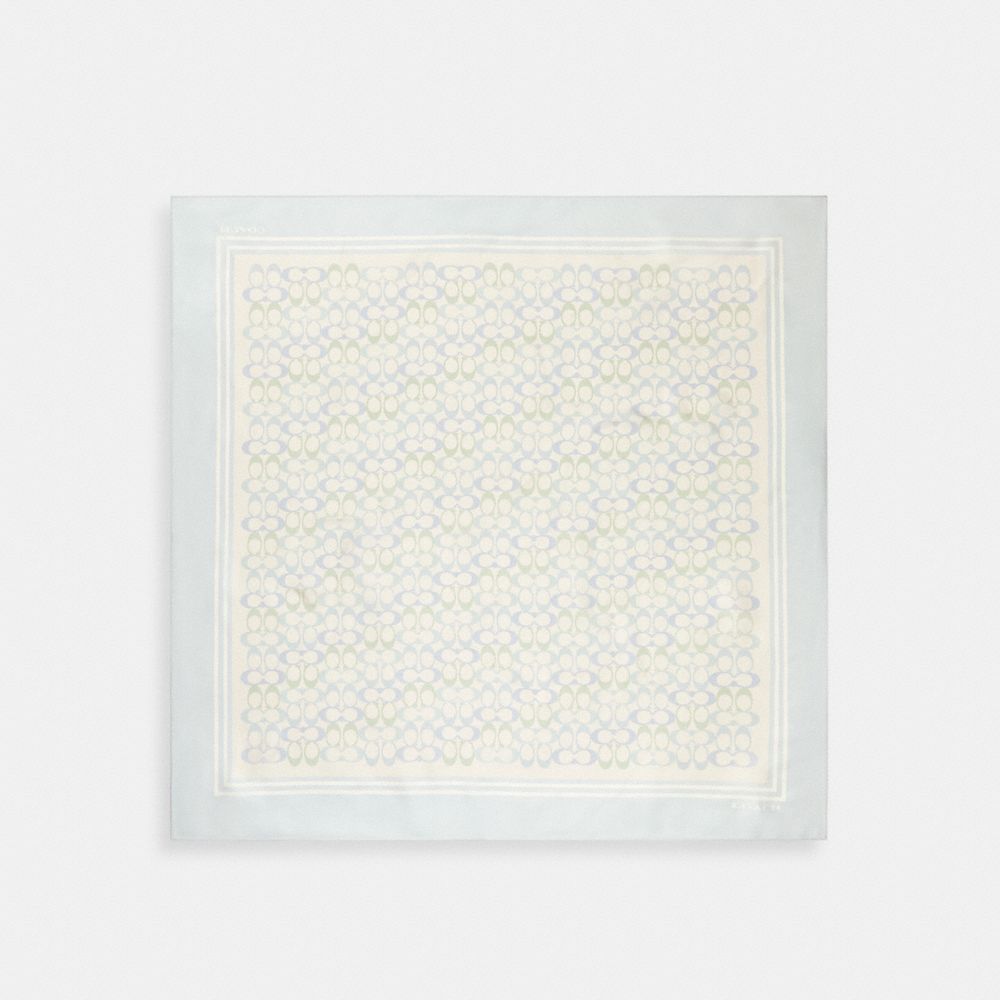 COACH®,Signature Silk Square Scarf,,Front View