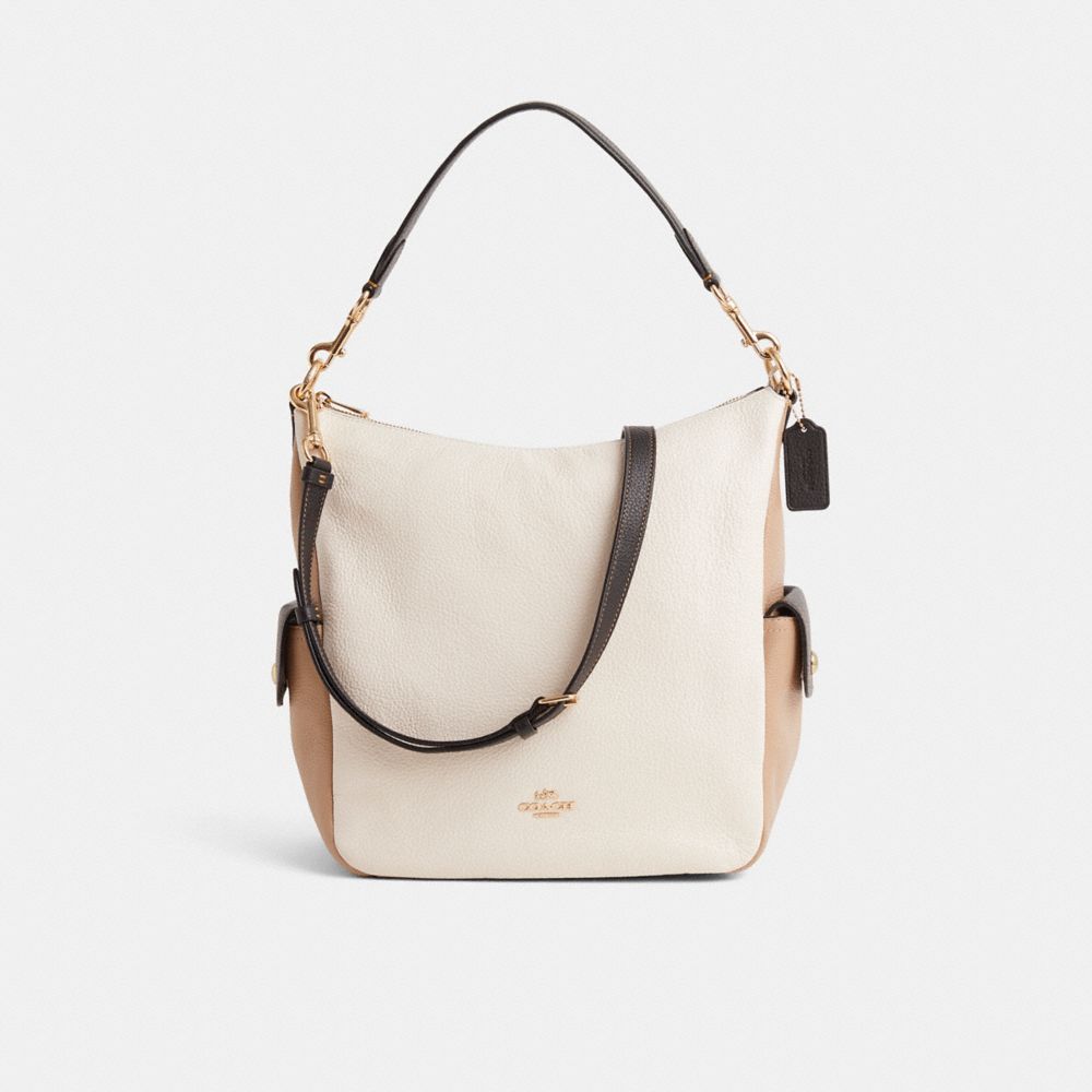 COACH®,Restored Pennie Shoulder Bag In Colorblock,,Front View