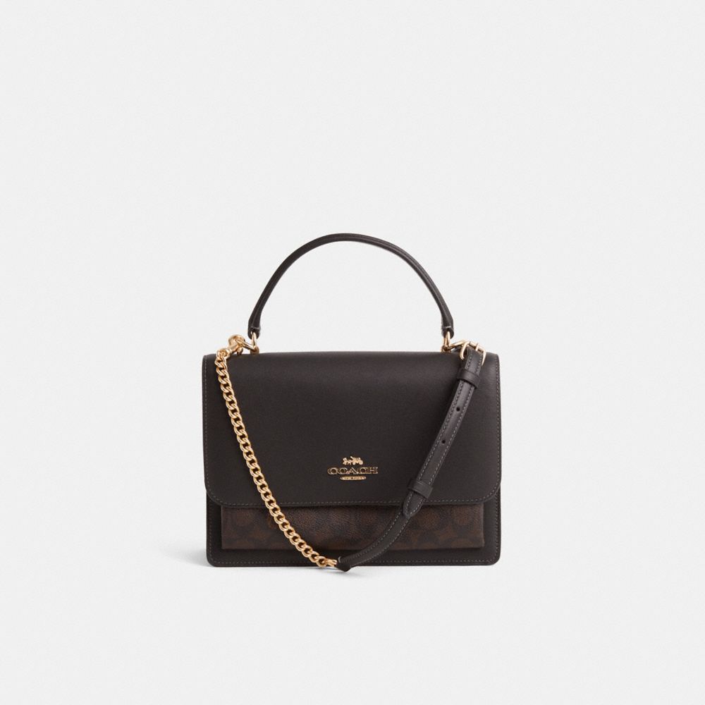 COACH®,Restored Klare Top Handle Bag In Signature Canvas,,Front View