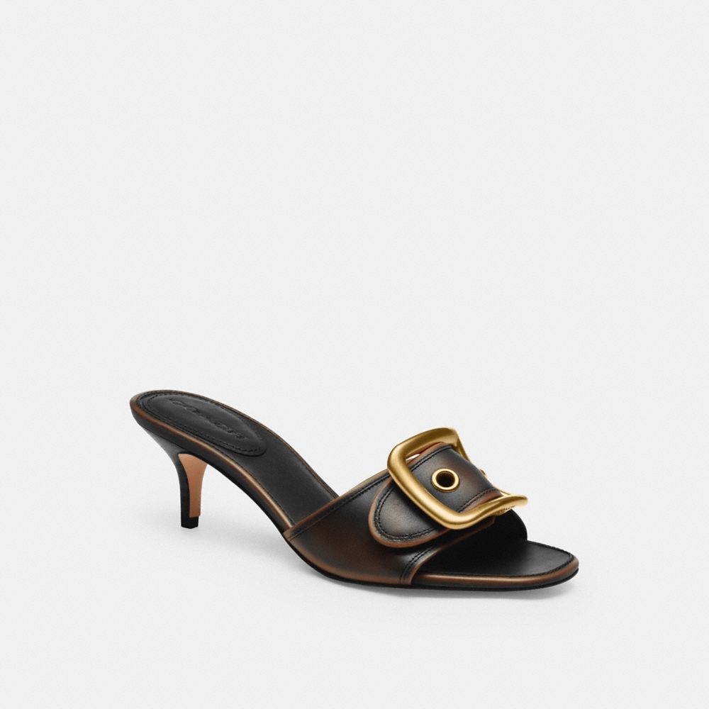 COACH®,Margot Sandal With Oversized Buckle In Loved Leather