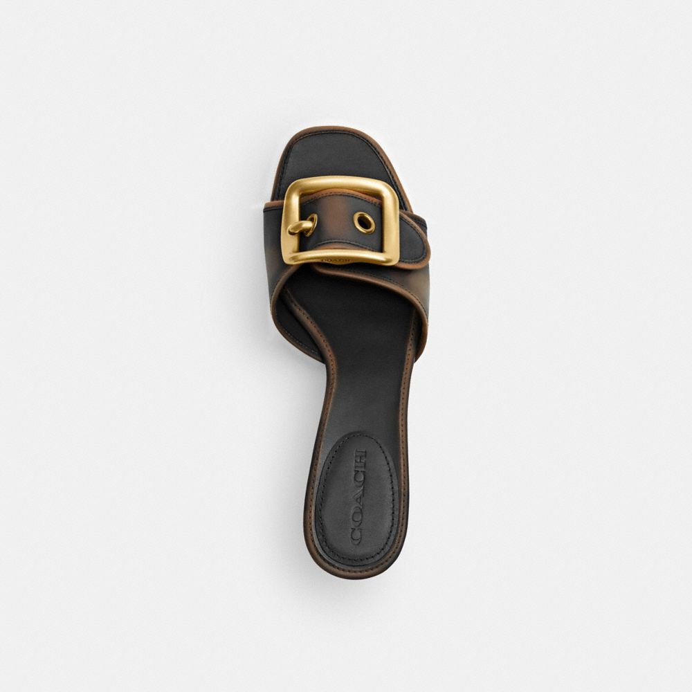 Женские сандалии Coach Margot Sandal With Oversized Buckle In Loved Leather — фото 3
