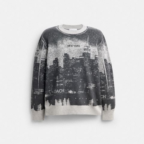 Coach Postcard Crewneck Sweater