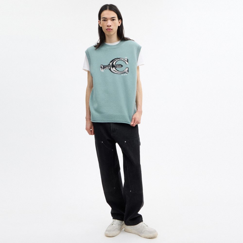Мужские свитеры Coach Hardware Crewneck Sweater Vest — фото 2
