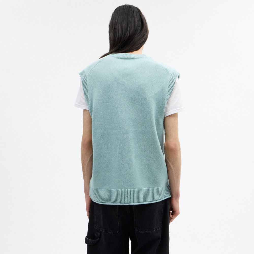 Мужские свитеры Coach Hardware Crewneck Sweater Vest — фото 3