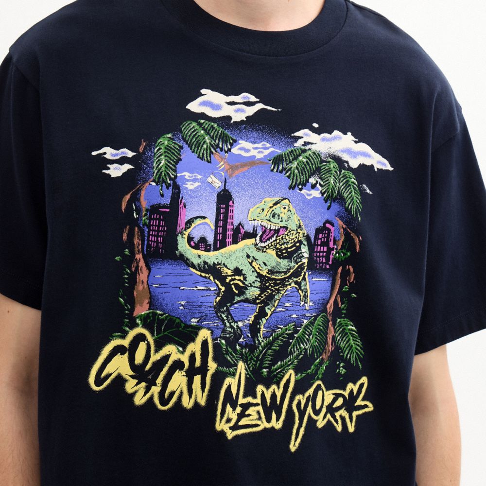 Мужские футболки Coach Rexy 10th Birthday Jungle Relaxed T-Shirt In Organic Cotton — фото 4