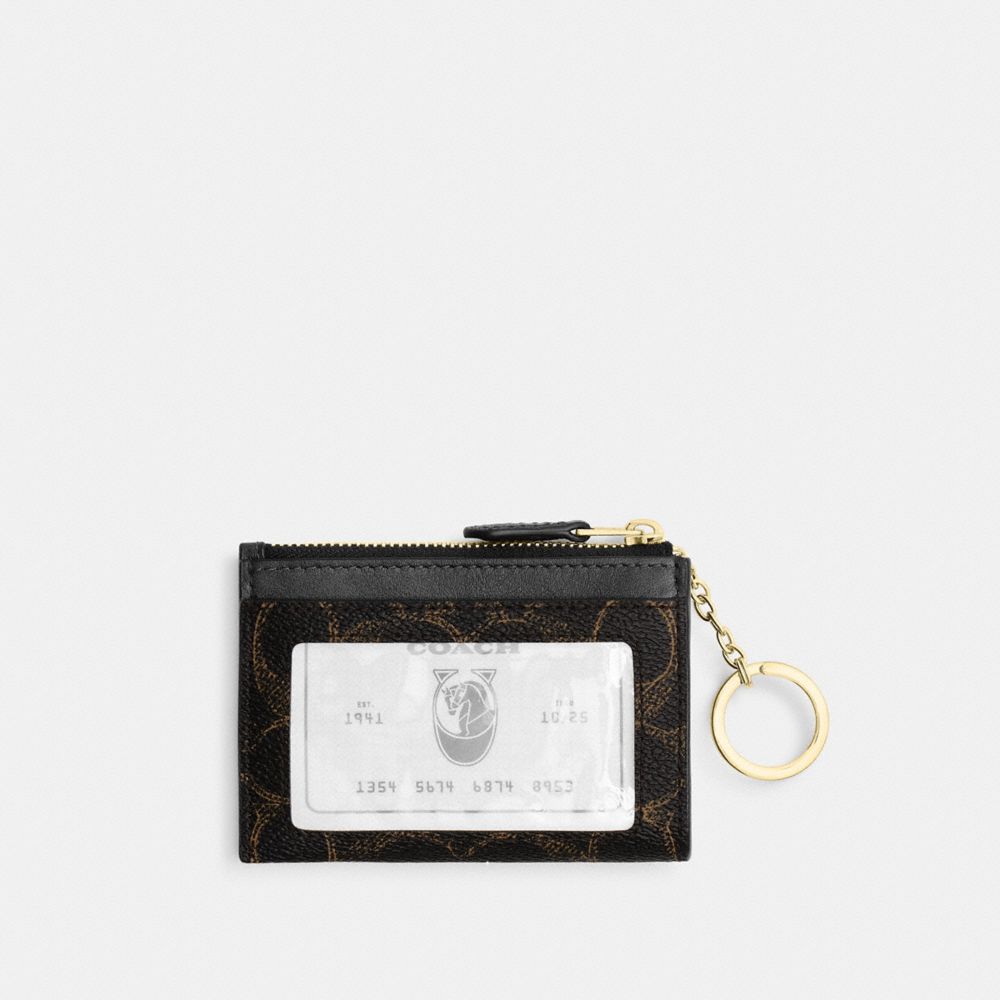 COACH®,Mini Skinny Id Case In Loved Signature Canvas,,Back View