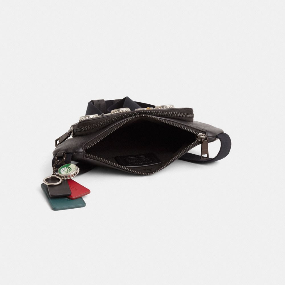 COACH®,Upcrafted Belt Bag With Signature Canvas Interior Detail,,Inside View,Top View