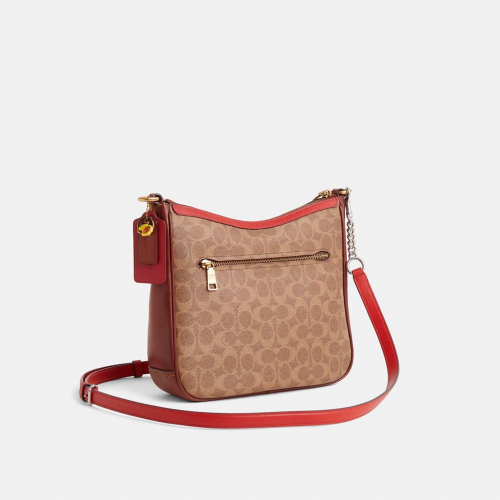 COACH®,Upcrafted Chaise Crossbody Bag In Signature Canvas,,Angle View