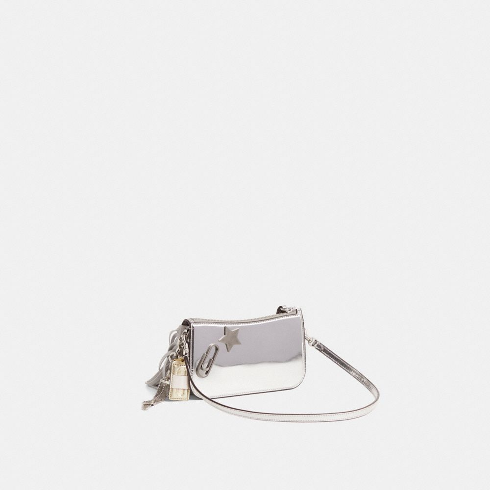 COACH®,Upcrafted Penn Shoulder Bag In Silver Metallic,,Angle View