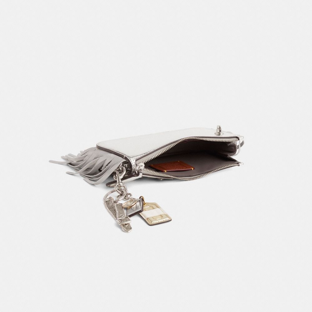COACH®,Upcrafted Penn Shoulder Bag In Silver Metallic,,Inside View,Top View