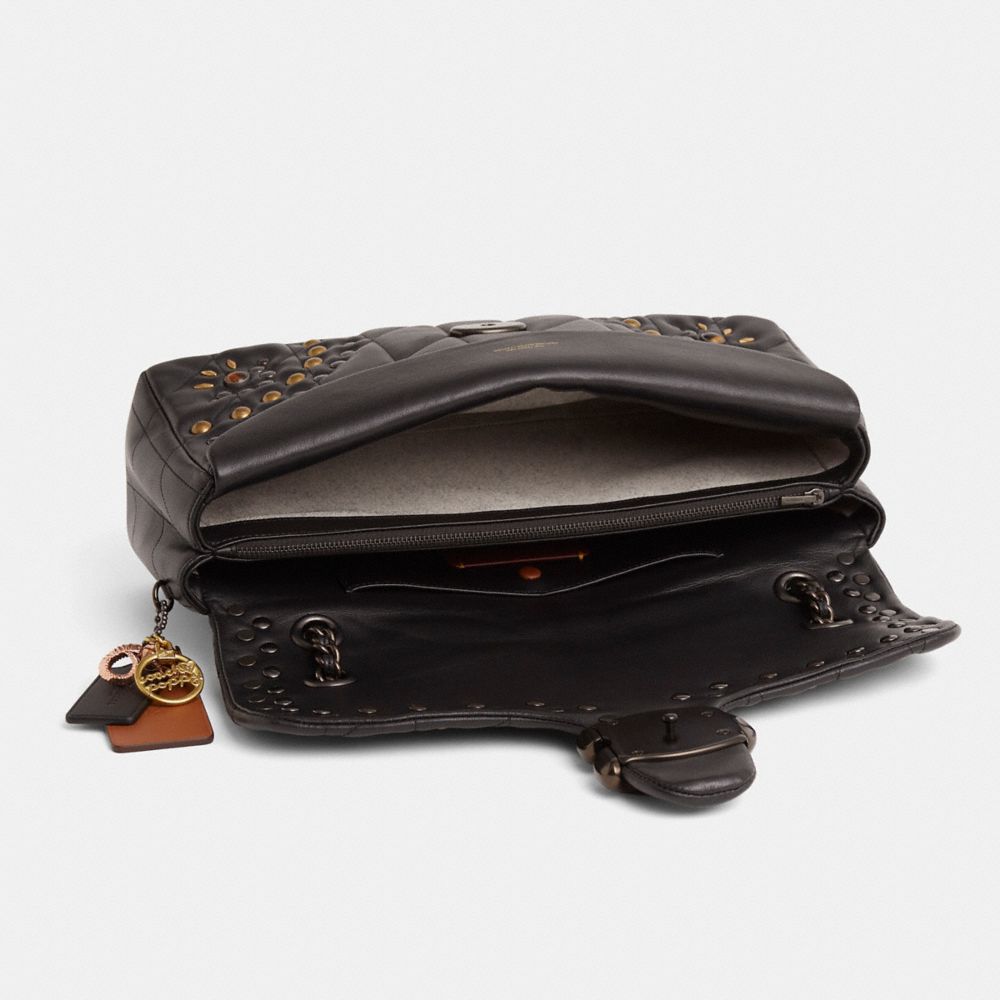COACH®,Upcrafted Tabby Shoulder Bag 33 With Quilting,Black,Inside View,Top View