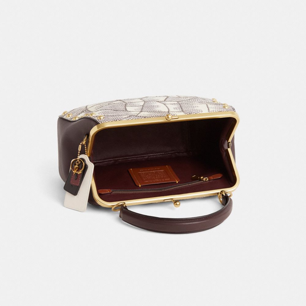 COACH®,Upcrafted Frame Bag In Snakeskin,,Inside View,Top View