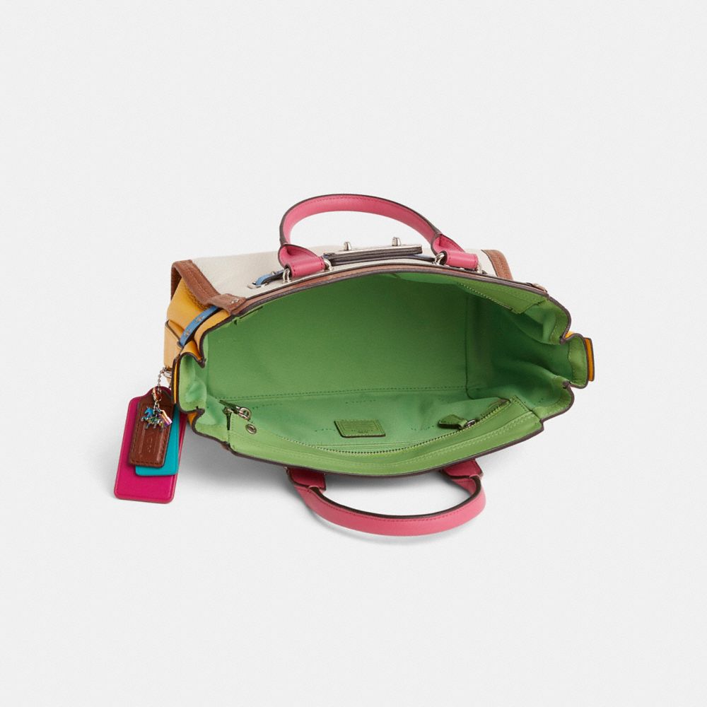 COACH®,Upcrafted Coach Swagger 27 In Rainbow Colorblock,,Inside View,Top View