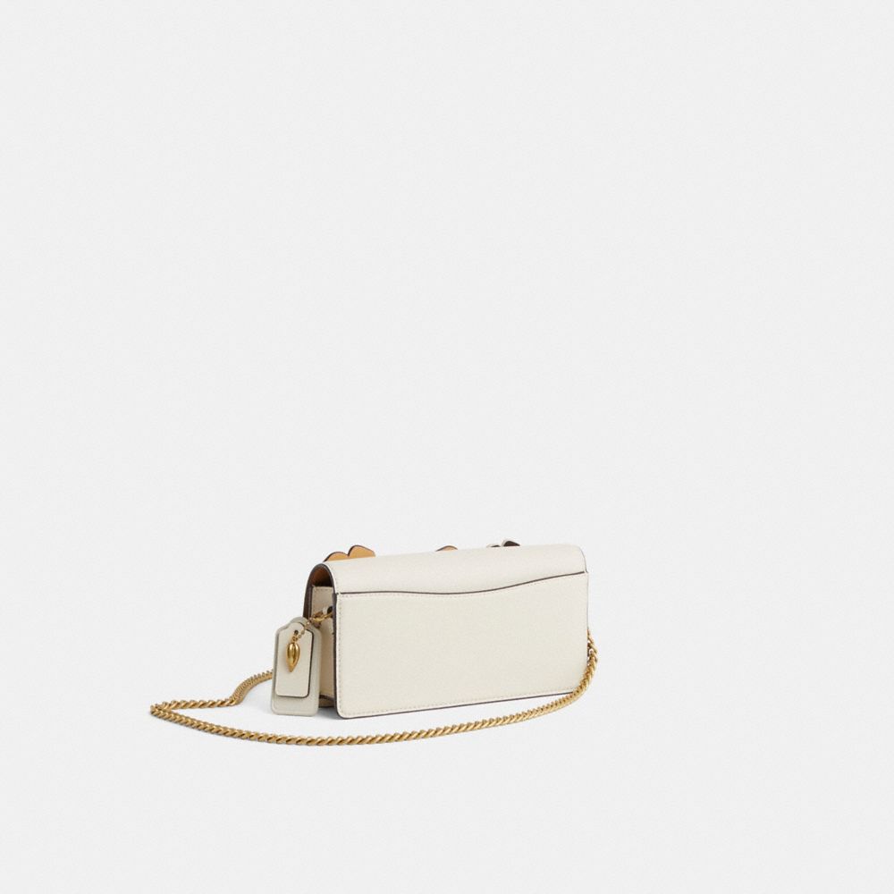 COACH®,Upcrafted Evie Long Wallet With Chain,Cream,Angle View
