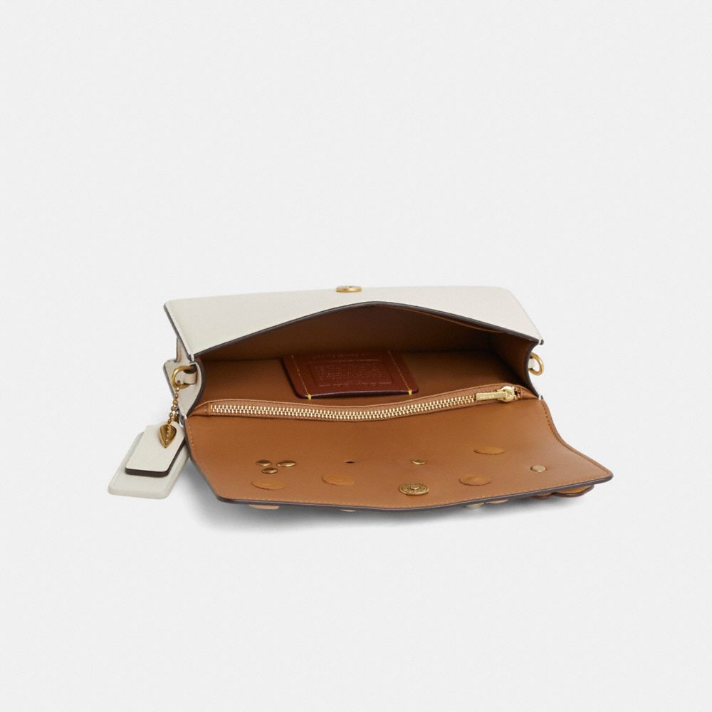 COACH®,Upcrafted Evie Long Wallet With Chain,Cream,Inside View,Top View