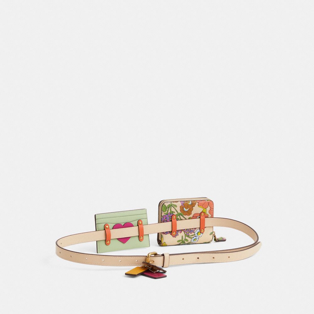 COACH®,Upcrafted Billfold Wallet With Floral Print,,Angle View