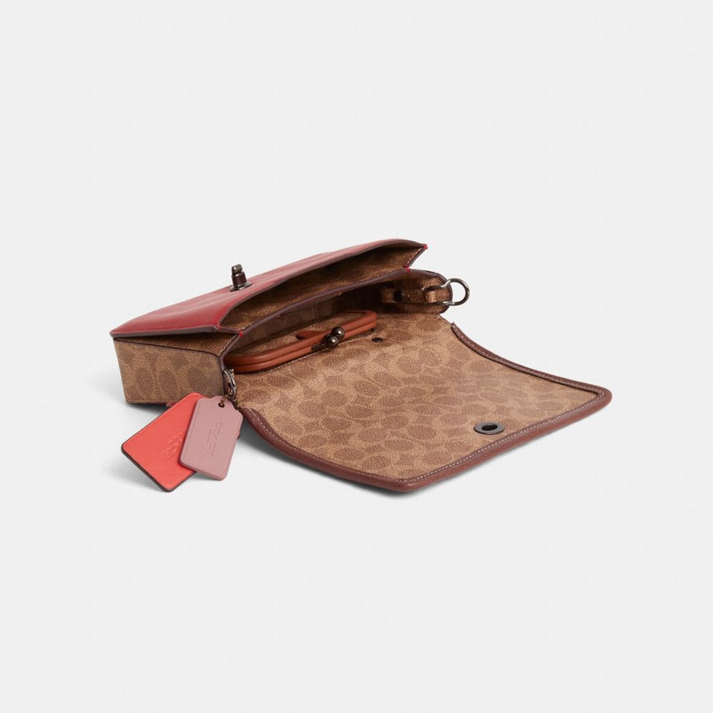 COACH®,Upcrafted Dinky With Signature Canvas Blocking,,Inside View,Top View