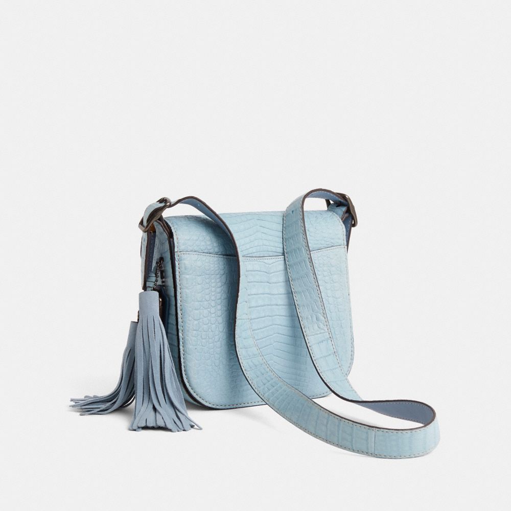 COACH®,Upcrafted Courier Bag In Crocodile,,Angle View