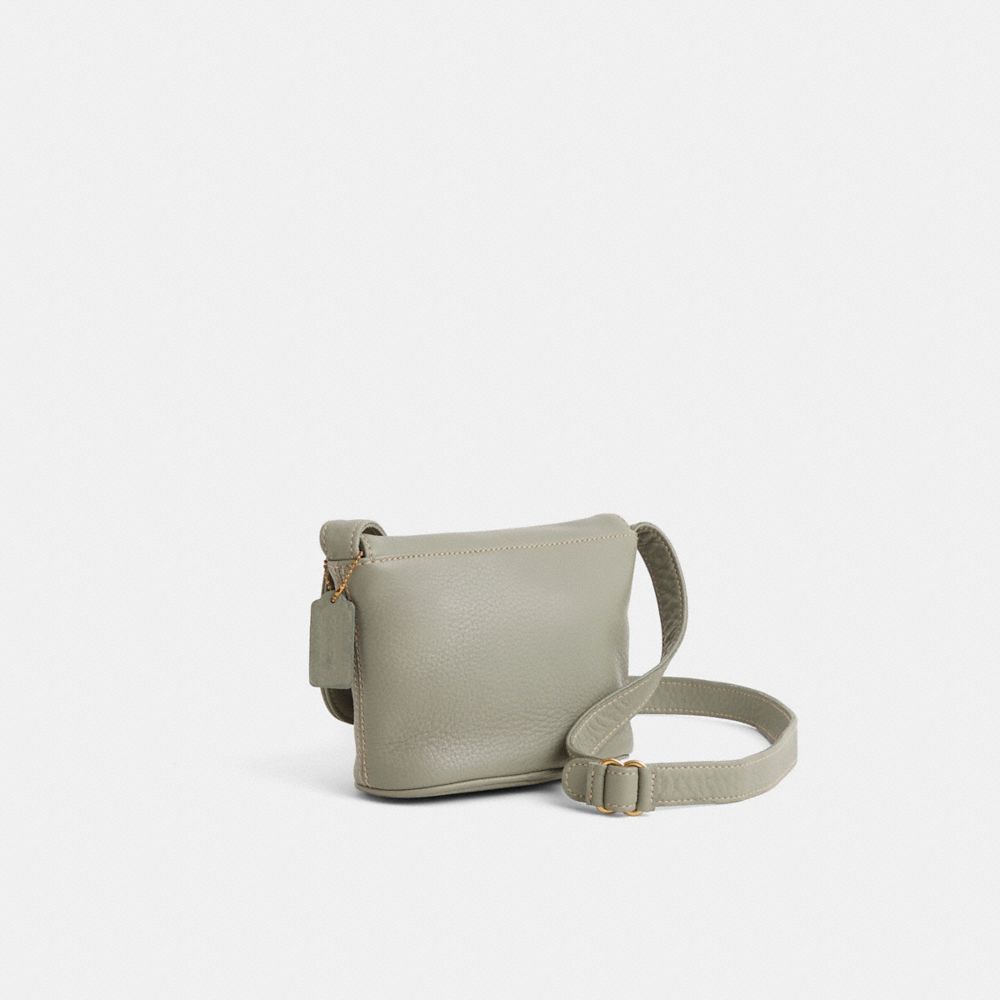 COACH®,Vintage Sonoma Small Flap Bag,Green,Angle View