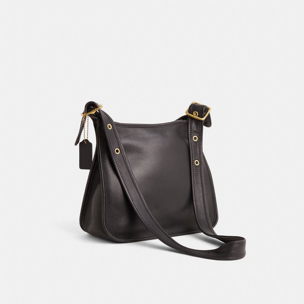 COACH®,Vintage Large Legacy Zip Bag,Black,Angle View