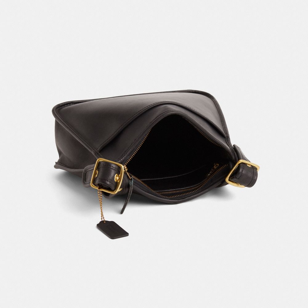 COACH®,Vintage Large Legacy Zip Bag,Black,Inside View,Top View