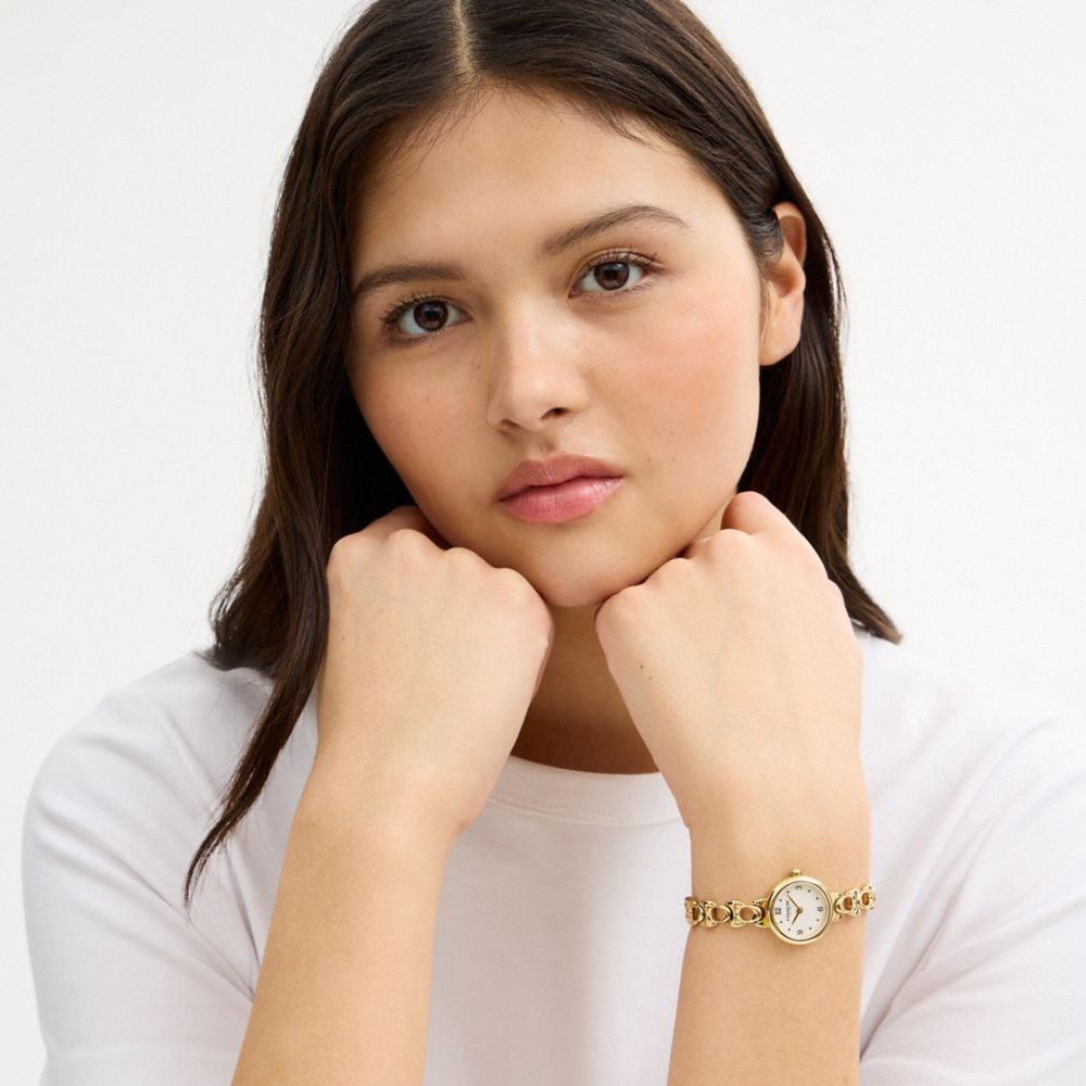 COACH®,Iris Watch, 22 Mm,Analog,Crystal,Metal Material,Word Embellishment,Logo,Water Resistant,Casual,,Detail View