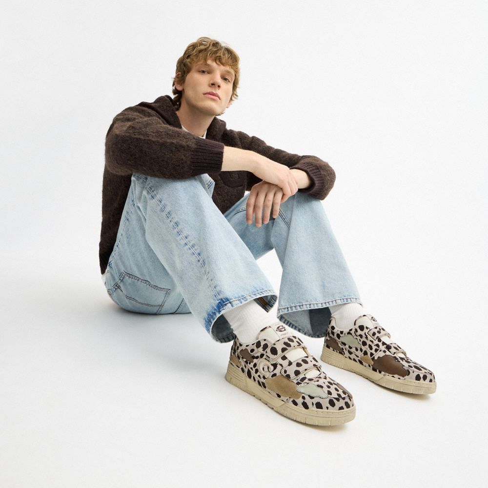 COACH®,Double Strap Soho Sneaker With Clouds,Rubber,Lining Rubber,Lining Suede,Leather,Lining EVA,Lining Leather,Suede,EVA...,Multi Color,Detail View