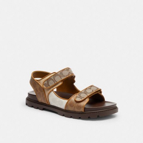 Мужские сандалии Coach Double Strap Sandal In Signature