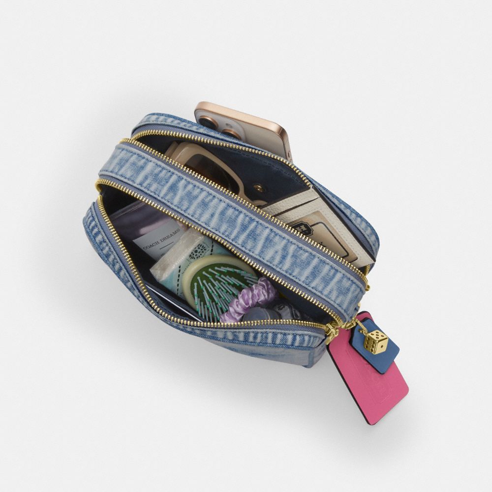 キャリー クロスボディ バッグ・ラブド デニム・チャーム 4