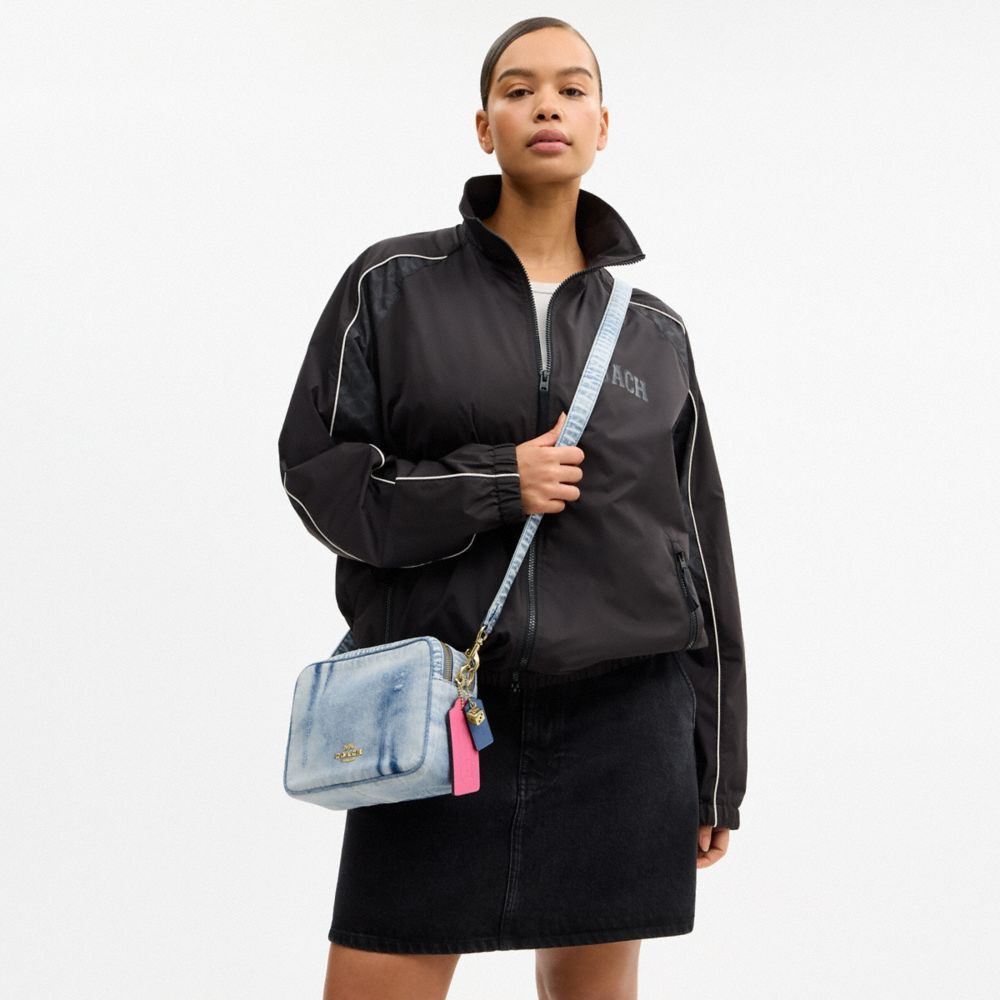 キャリー クロスボディ バッグ・ラブド デニム・チャーム 8