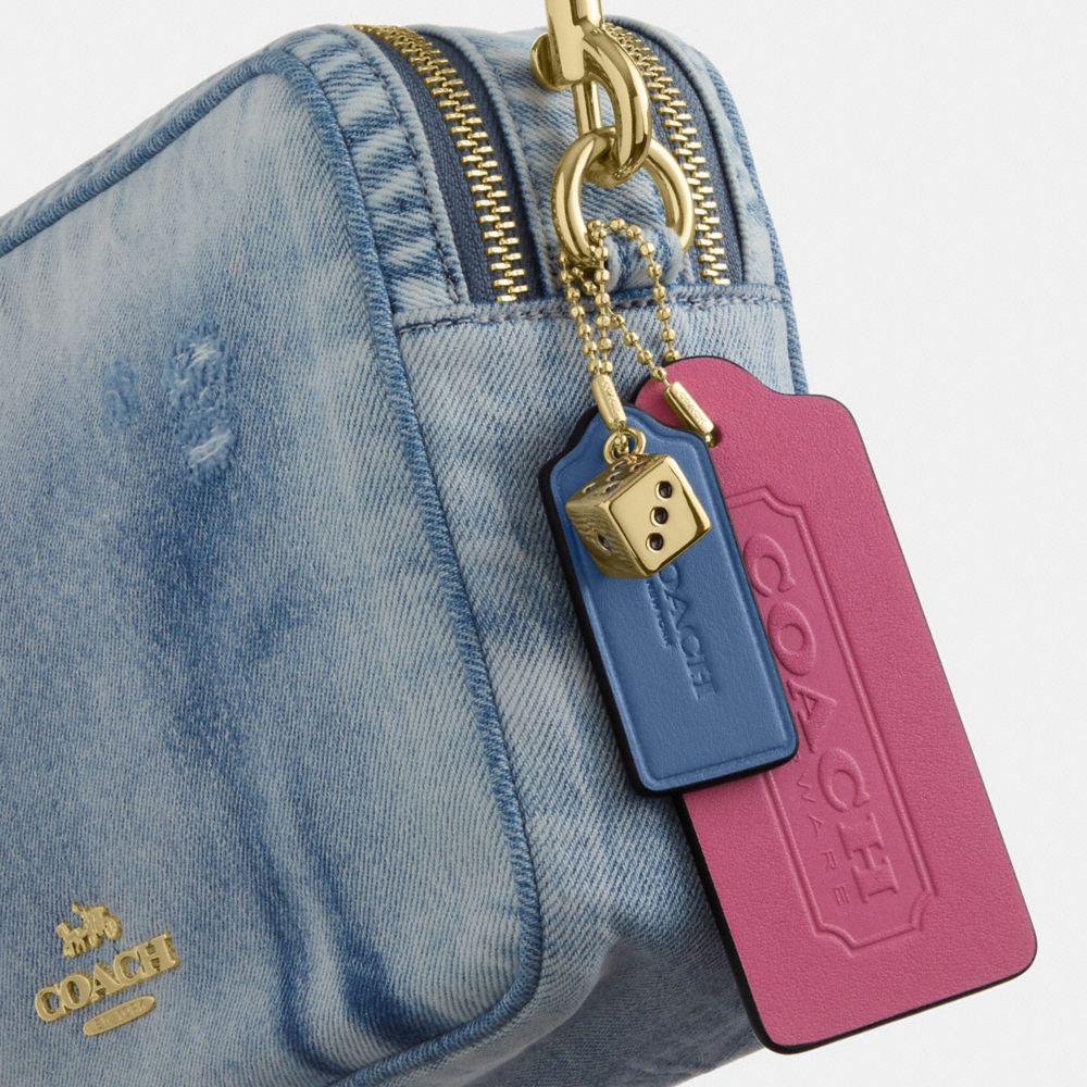 キャリー クロスボディ バッグ・ラブド デニム・チャーム 10