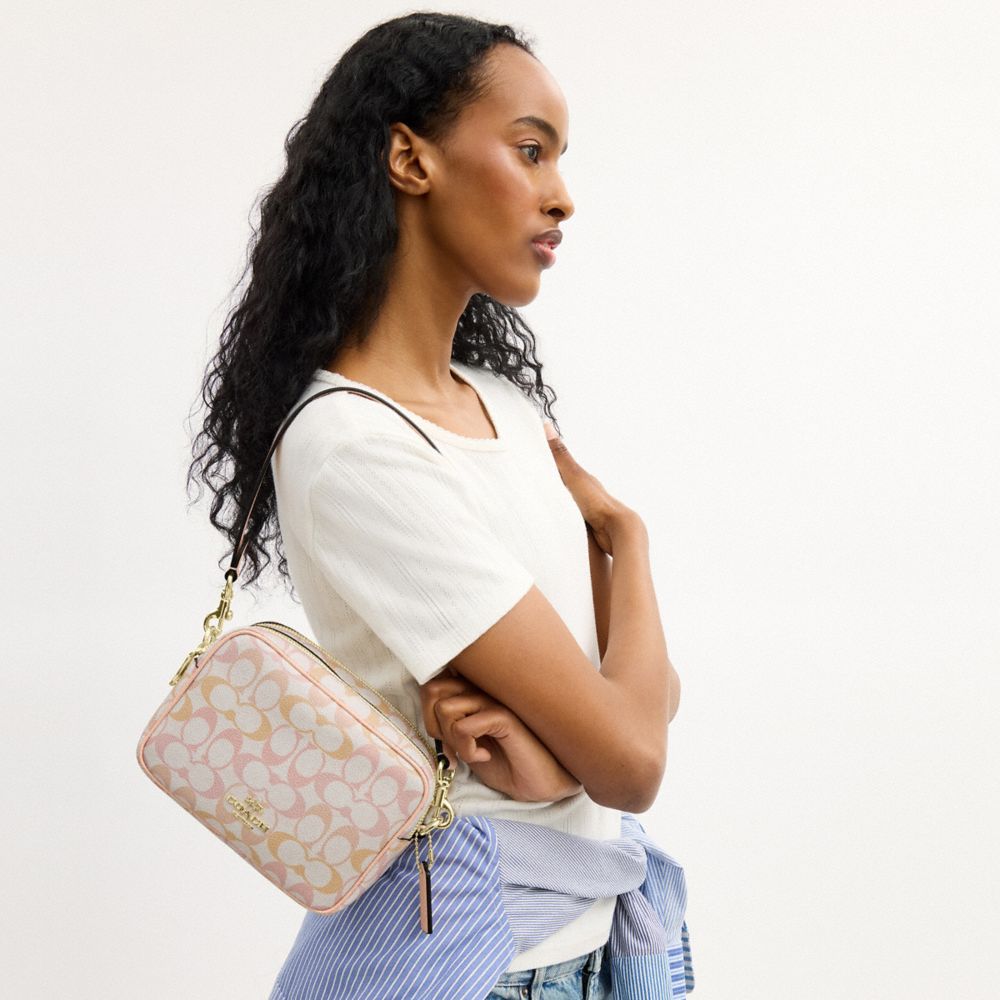 COACH®,Toile exclusive,Or/Craie/Rose,Detail View