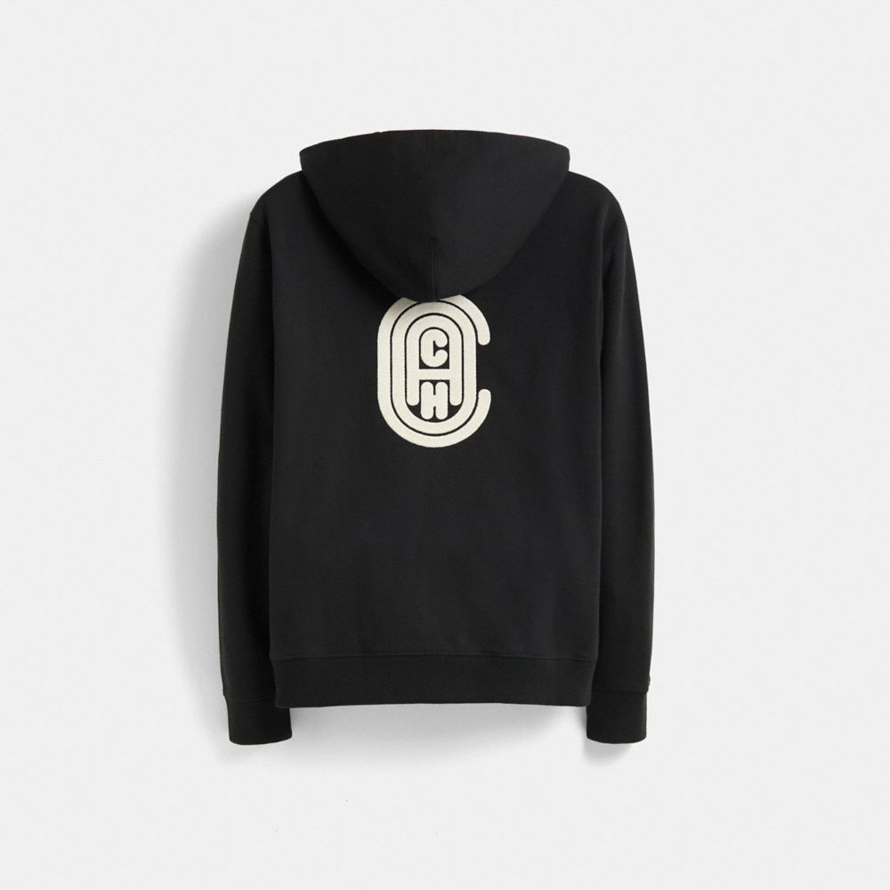 COACH®,Restored Coach Full Zip Hoodie,,Back View