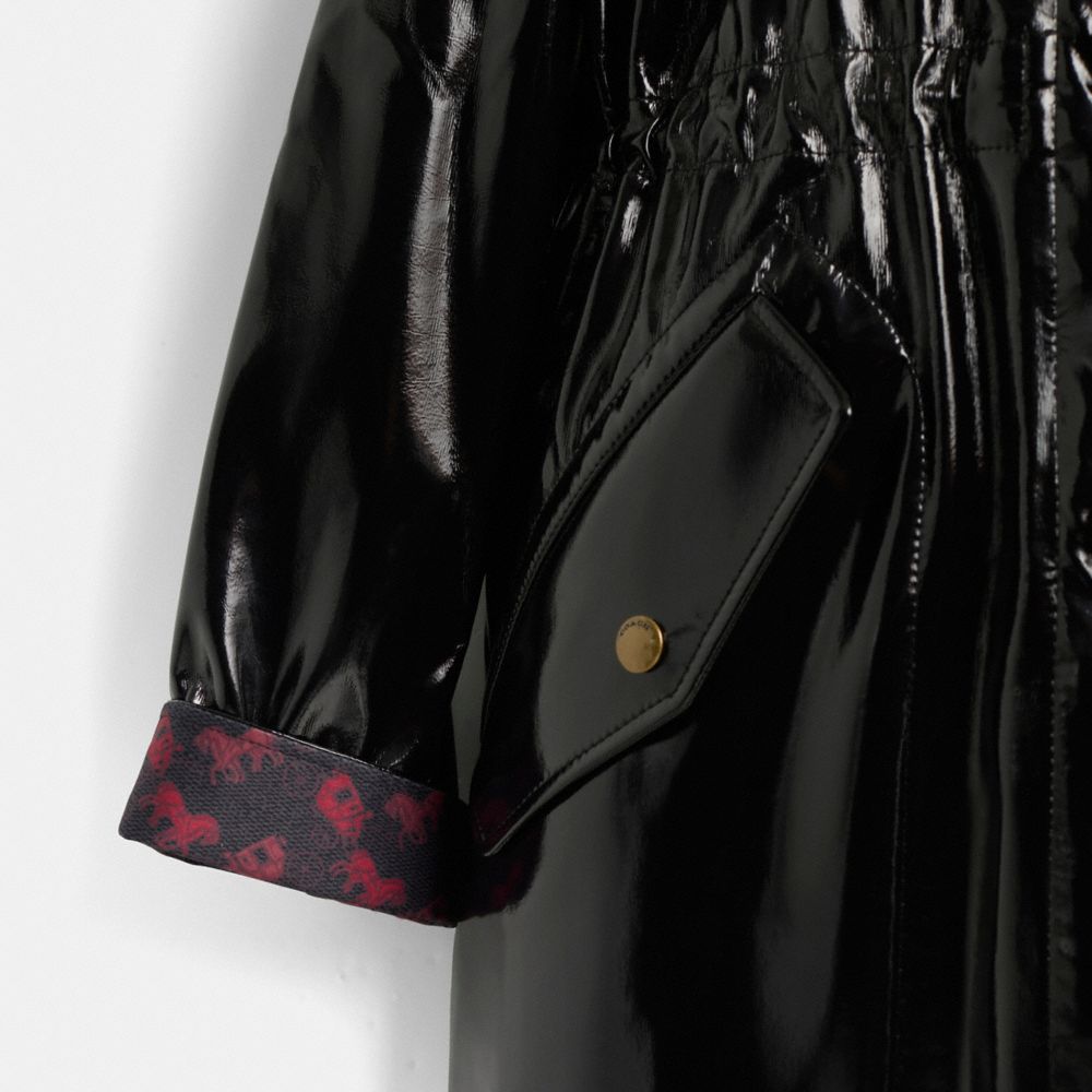 COACH®,Restored Raincoat With Horse And Carriage Print Lining,,Scale View
